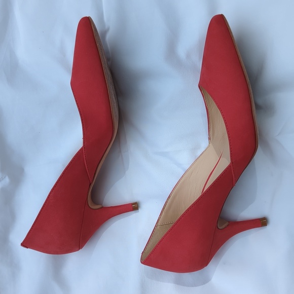Red Suede Loeffler Randall Pumps Size 6 1/2 - Picture 2 of 6